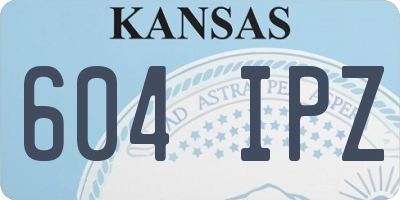 KS license plate 604IPZ