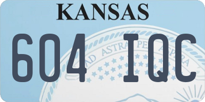 KS license plate 604IQC