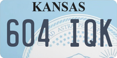 KS license plate 604IQK