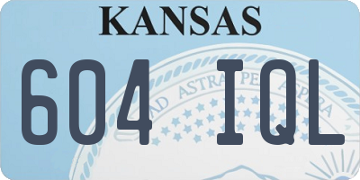 KS license plate 604IQL