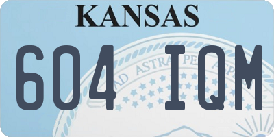 KS license plate 604IQM