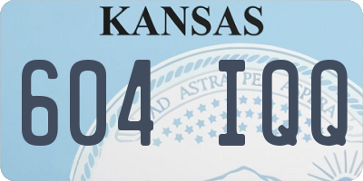KS license plate 604IQQ