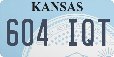 KS license plate 604IQT
