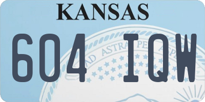 KS license plate 604IQW