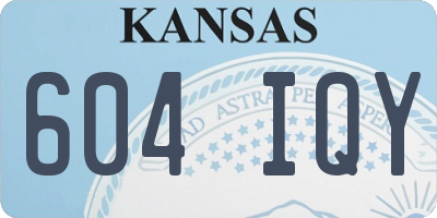 KS license plate 604IQY