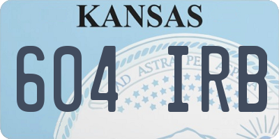KS license plate 604IRB
