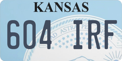 KS license plate 604IRF