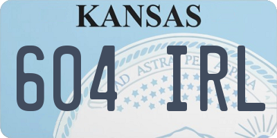 KS license plate 604IRL