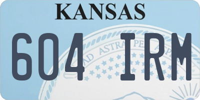 KS license plate 604IRM