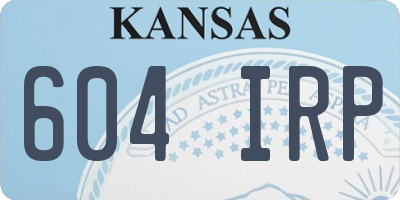 KS license plate 604IRP