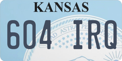 KS license plate 604IRQ