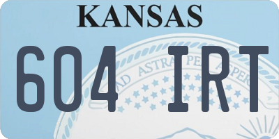 KS license plate 604IRT
