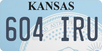 KS license plate 604IRU