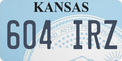 KS license plate 604IRZ