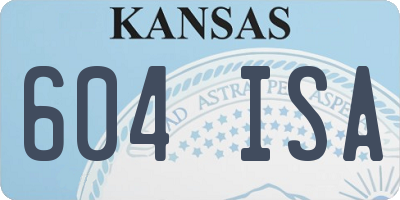 KS license plate 604ISA