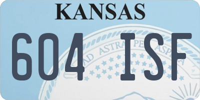 KS license plate 604ISF