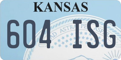 KS license plate 604ISG