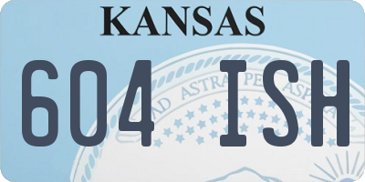 KS license plate 604ISH