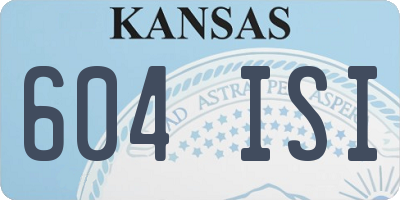 KS license plate 604ISI