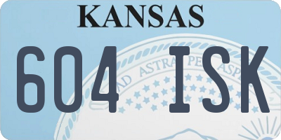 KS license plate 604ISK