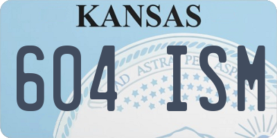 KS license plate 604ISM