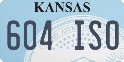 KS license plate 604ISO