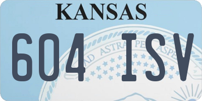 KS license plate 604ISV