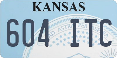 KS license plate 604ITC