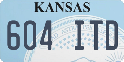 KS license plate 604ITD