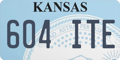 KS license plate 604ITE