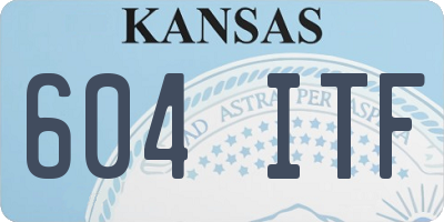KS license plate 604ITF