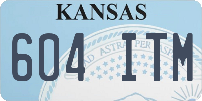 KS license plate 604ITM