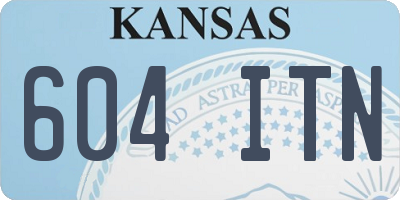 KS license plate 604ITN