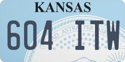 KS license plate 604ITW