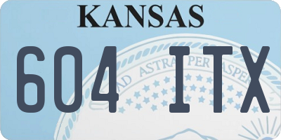 KS license plate 604ITX