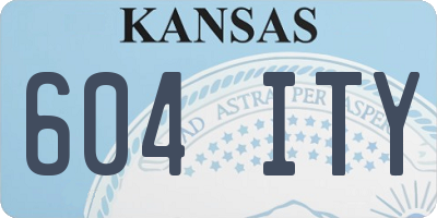KS license plate 604ITY