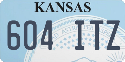 KS license plate 604ITZ