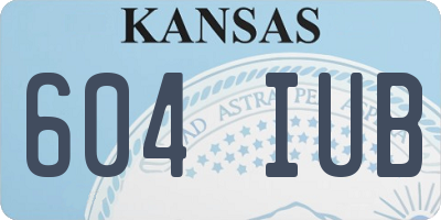 KS license plate 604IUB