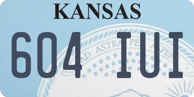 KS license plate 604IUI