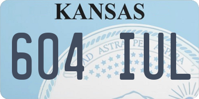 KS license plate 604IUL