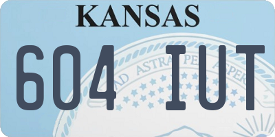 KS license plate 604IUT
