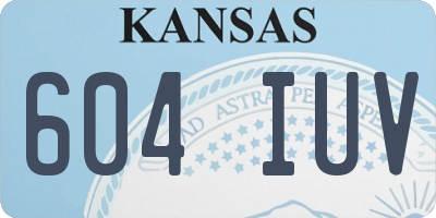 KS license plate 604IUV