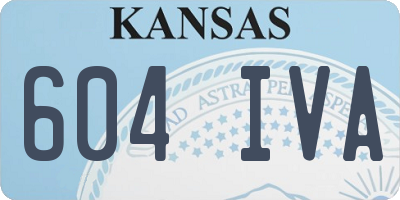 KS license plate 604IVA