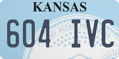 KS license plate 604IVC