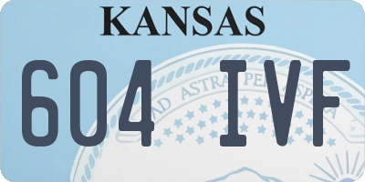 KS license plate 604IVF