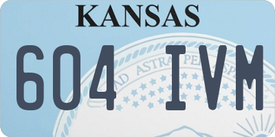 KS license plate 604IVM