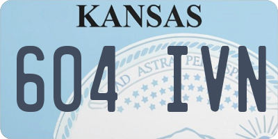KS license plate 604IVN