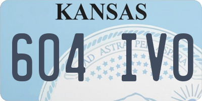 KS license plate 604IVO