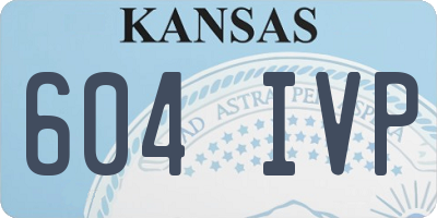 KS license plate 604IVP