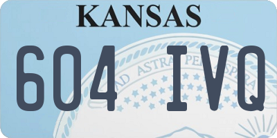 KS license plate 604IVQ